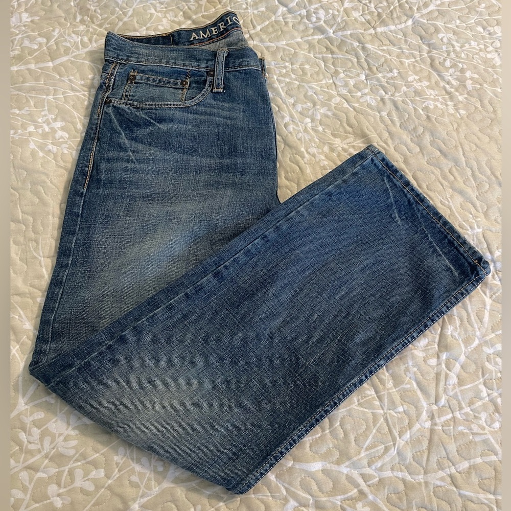 Men’s American Eagle Relaxed Fit Jeans Size 32/30 Medium Dark Wash